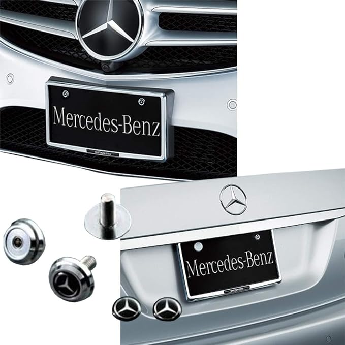 Mercedes-Benz(メルセデス・ベンツ) 純正 ライセンスプレートホルダー前後セット&ボルトセット/M 000 817 60 12 MM