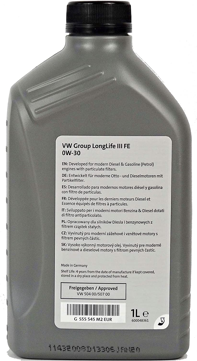 フォルクスワーゲン 純正 エンジンオイル ロングライフオイル 0W-30 1L GS55545M2